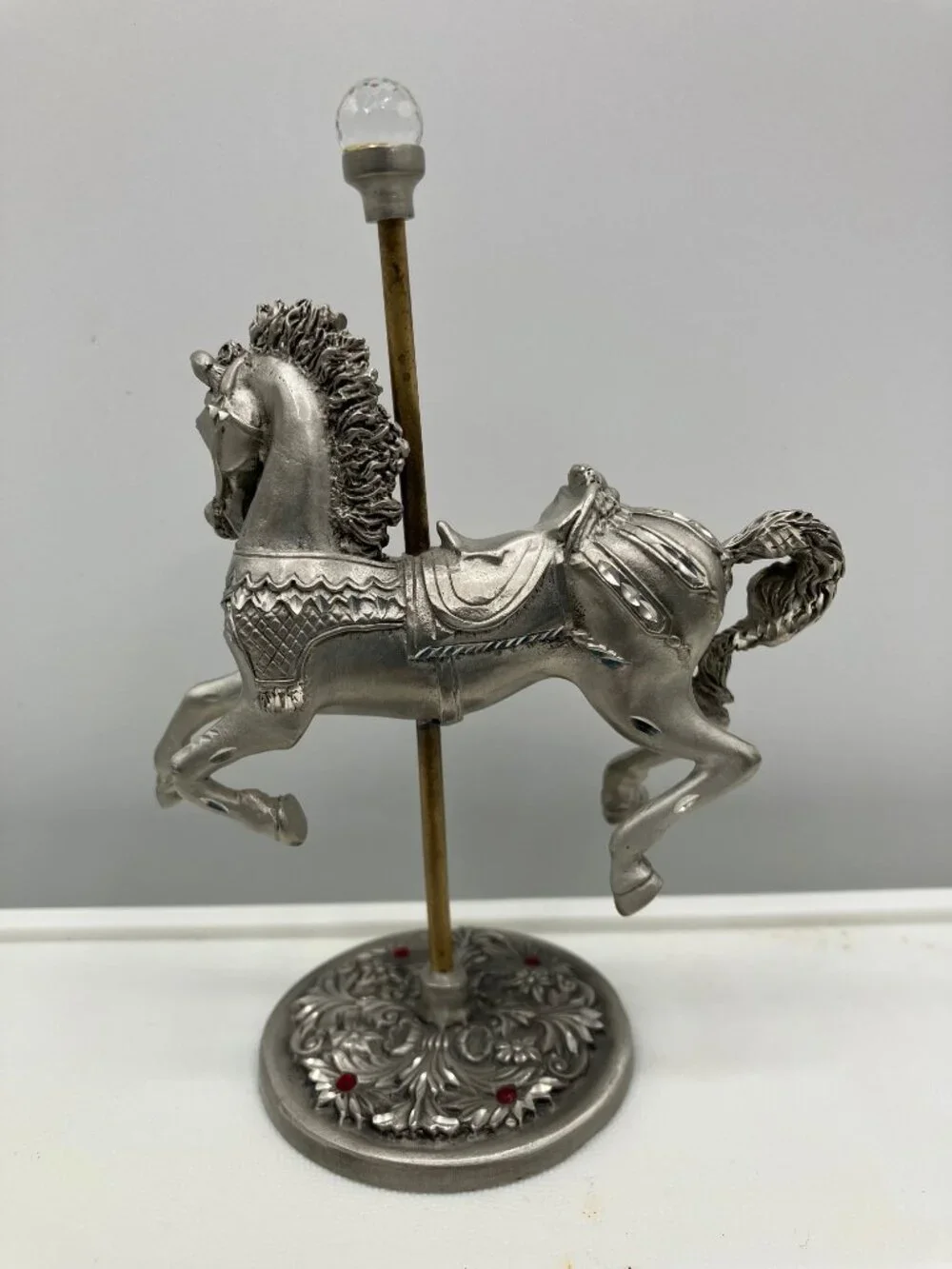Fine Pewter Carousel Horse Vintage 1991 BKS Fine Pewter 5